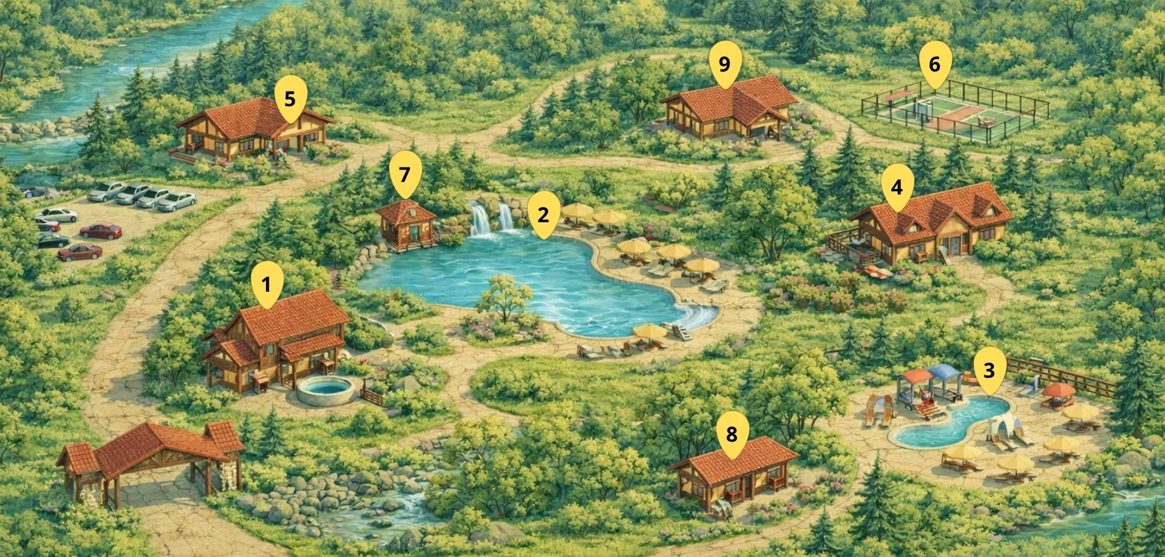 Mapa do resort